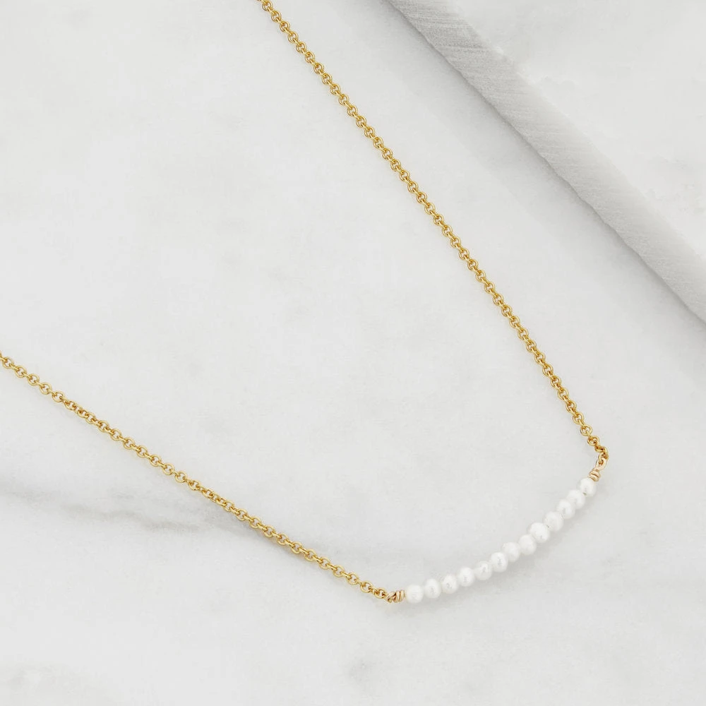 Gold Small Pearl Cluster Choker - Image 7