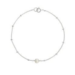 Silver Satellite Pearl Bracelet