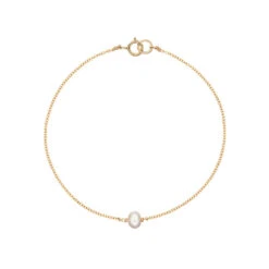 Gold Single Pearl Bracelet