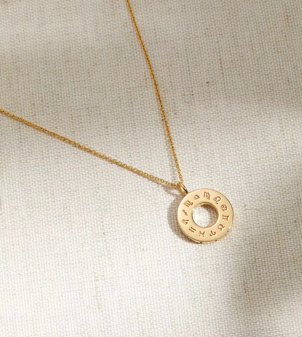 Gold Zodiac Birthstone Necklace - Image 3