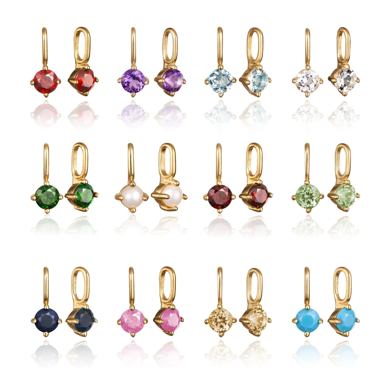 Gold Small Birthstone Pendant Necklace - Image 7