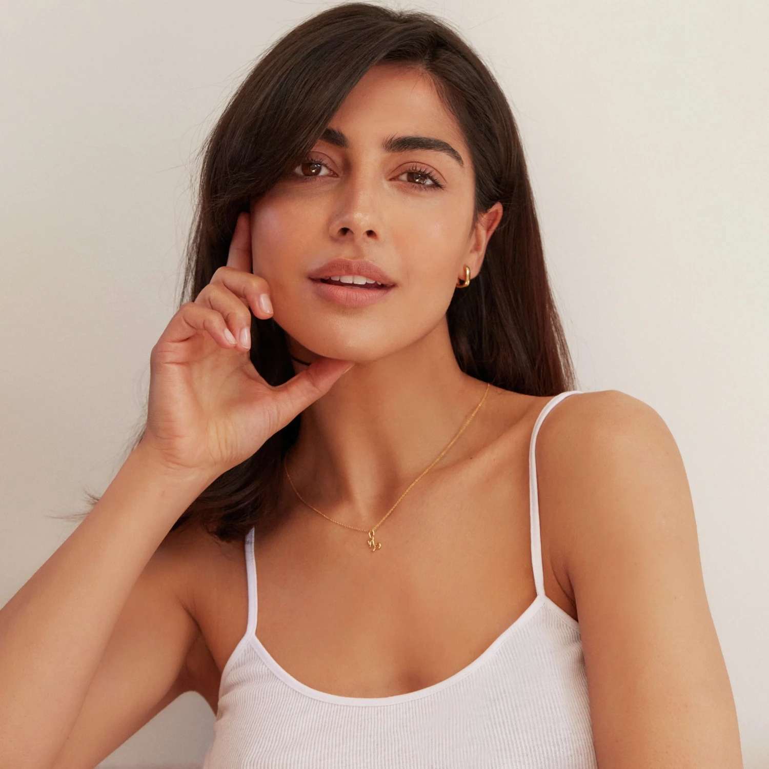 Silver Thick Squared Hoop Earrings - Image 3