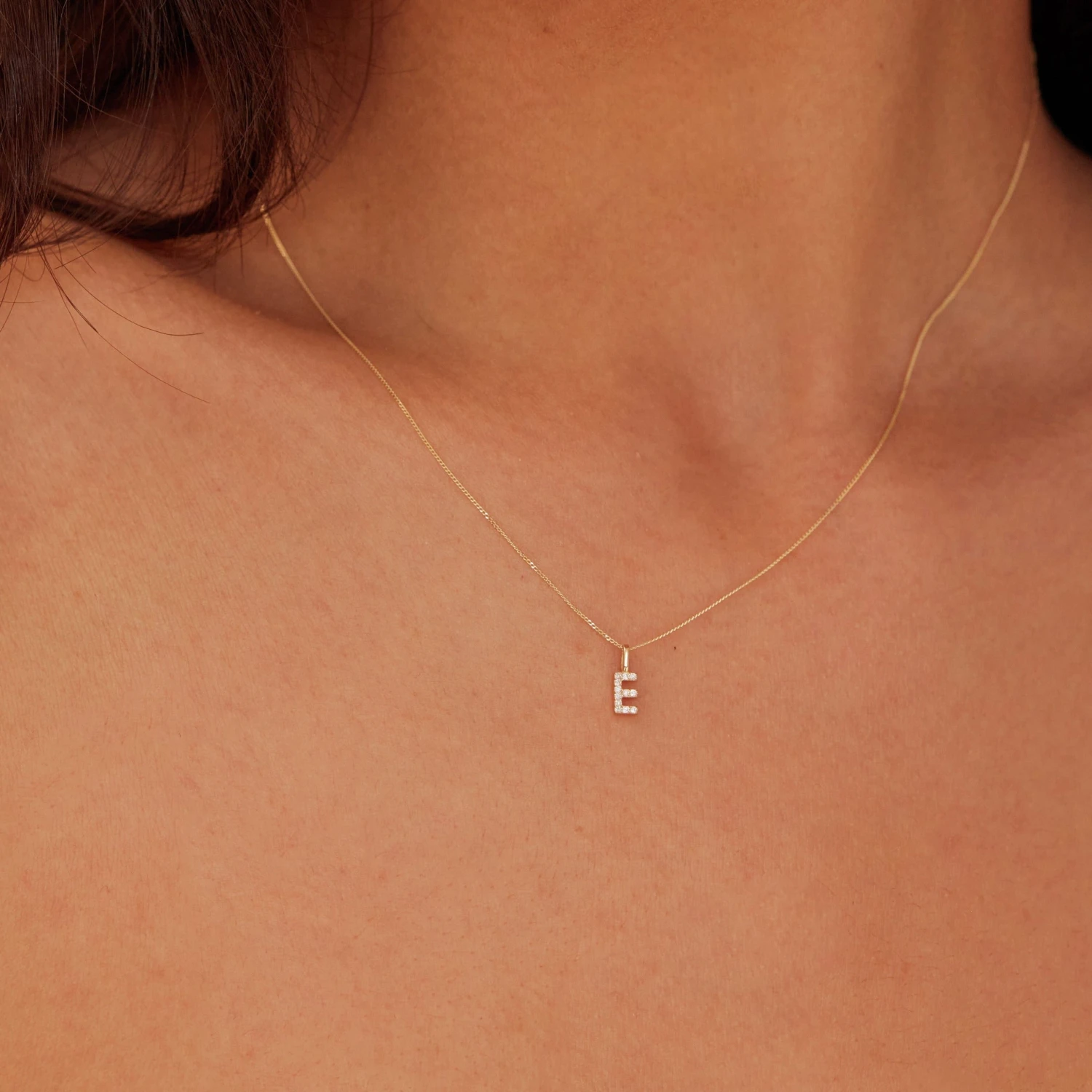 Solid Gold Genuine Diamond Individual Initial Charm - Image 6