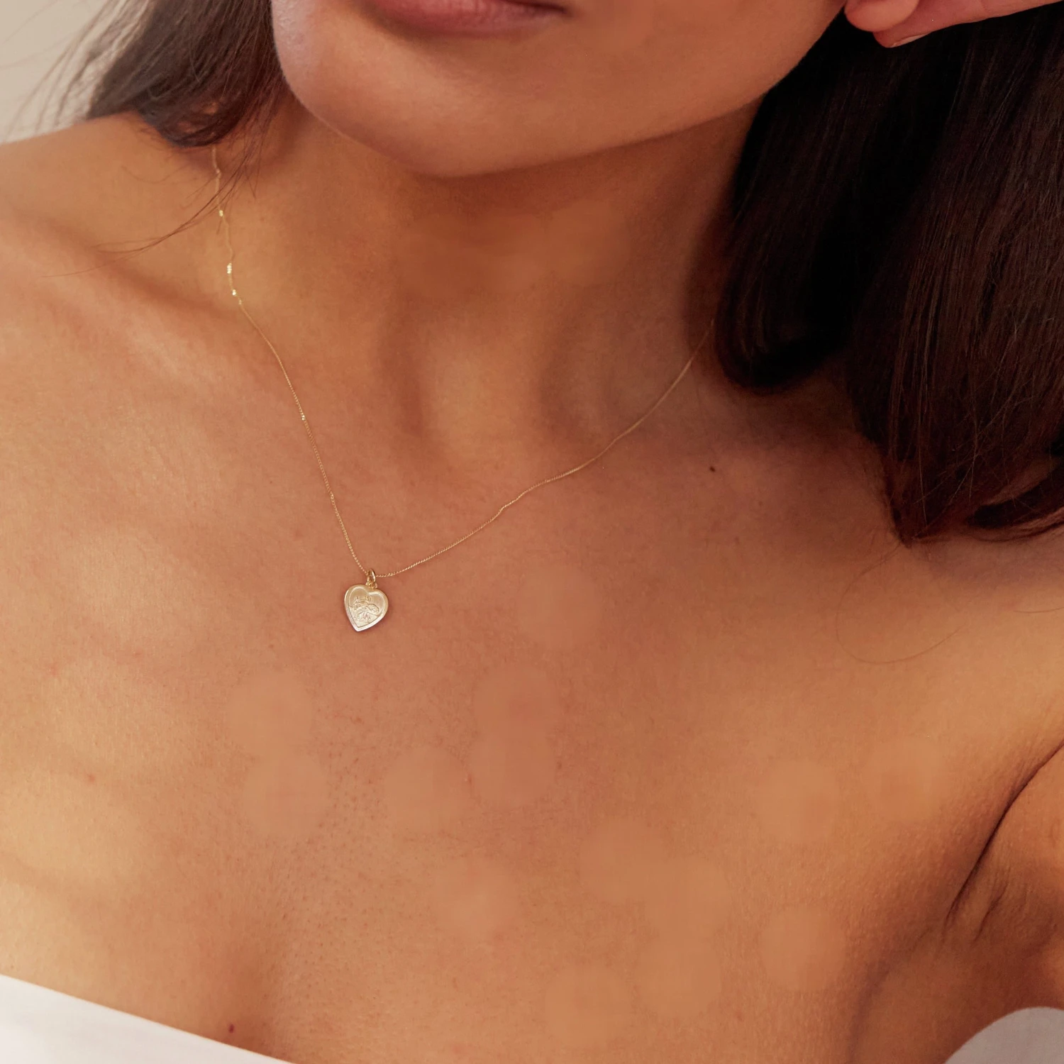 Silver Small Heart St Christopher Necklace - Image 5