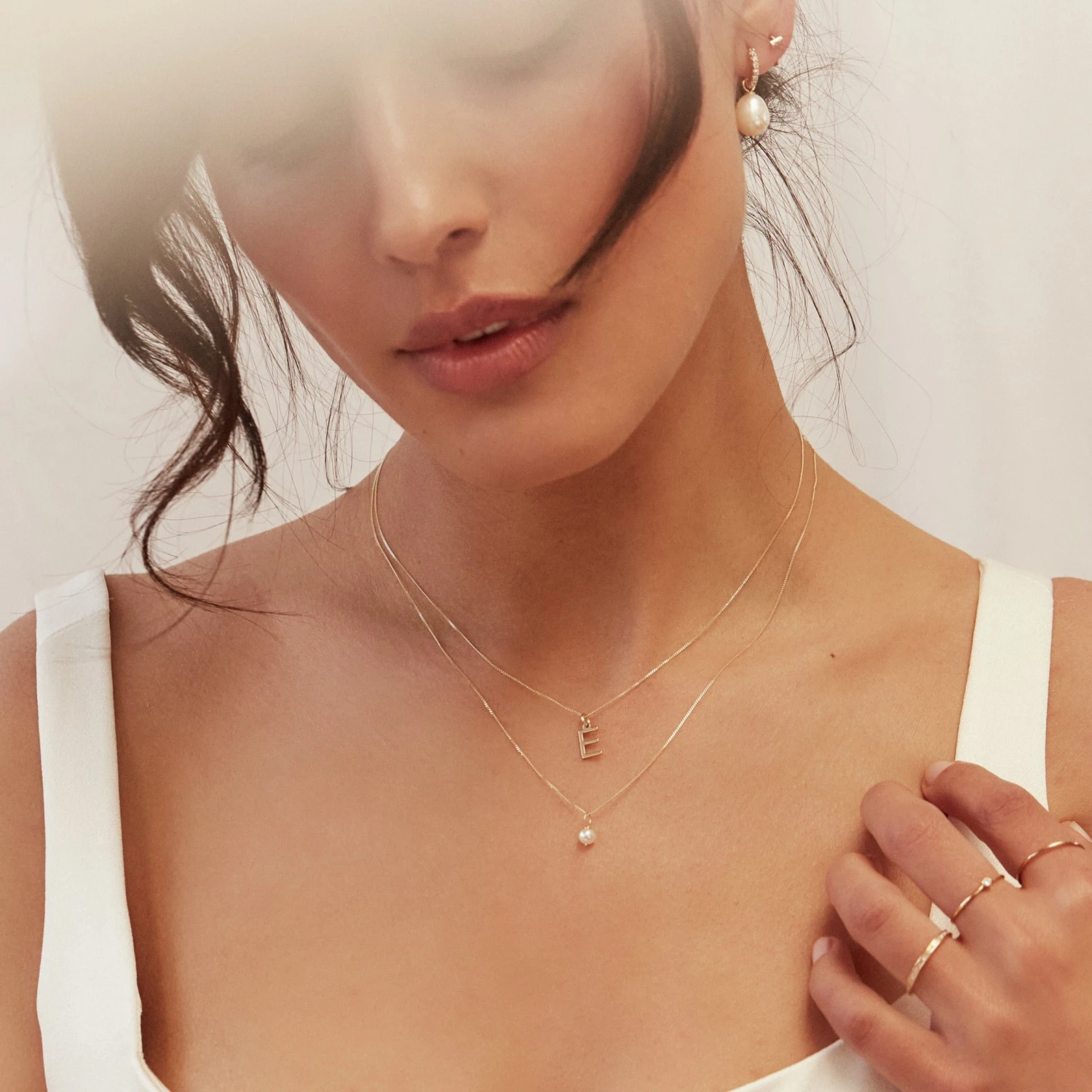 Rose Gold Single Pearl Necklace - Image 4