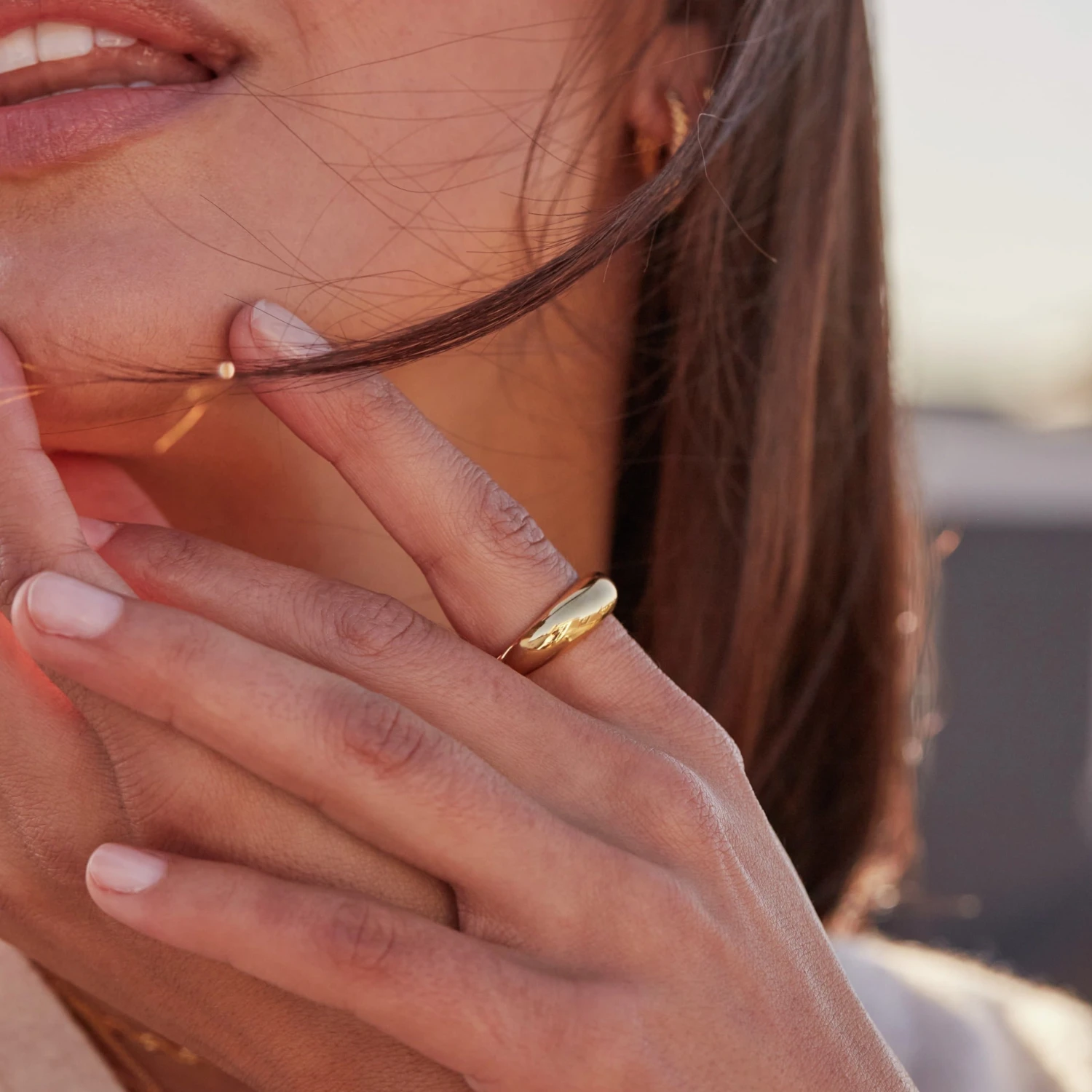 Silver Plain Dome Ring - Image 4
