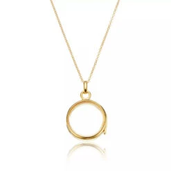 Gold Glass Gemstone Locket