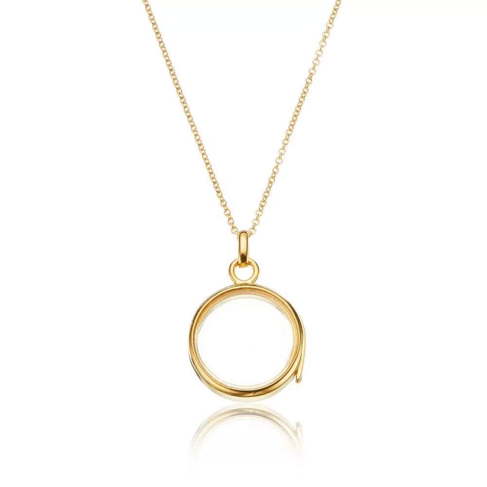 Gold Glass Gemstone Locket