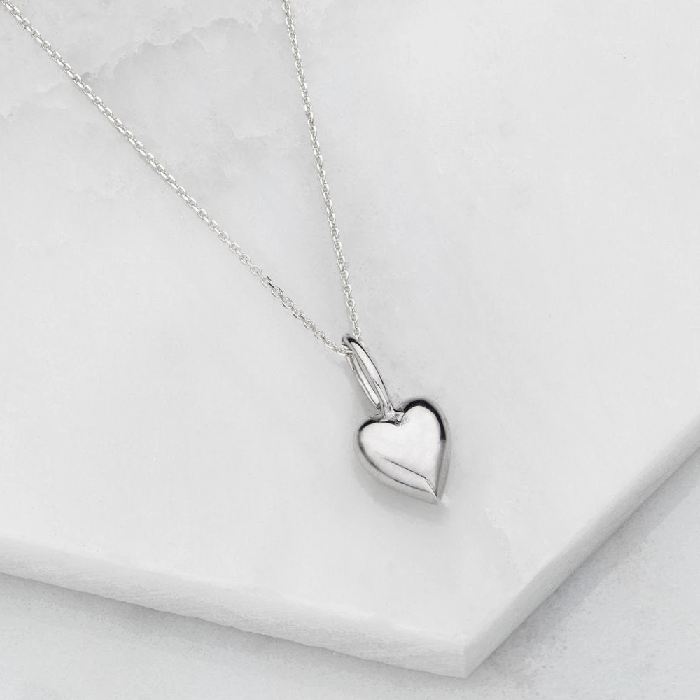 Silver Heart Pendant Necklace - Image 5