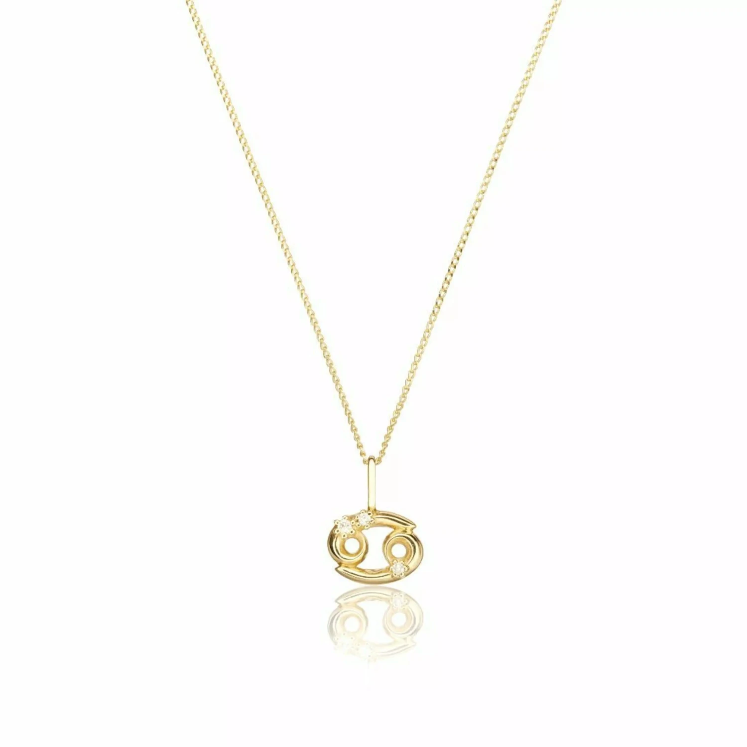 Solid Gold Genuine Diamond Zodiac Necklace - Image 12