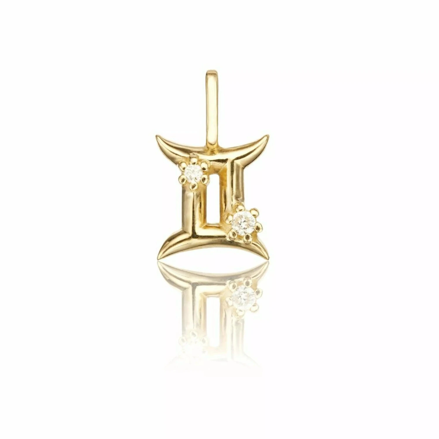 Solid Gold Genuine Diamond Individual Zodiac Charm