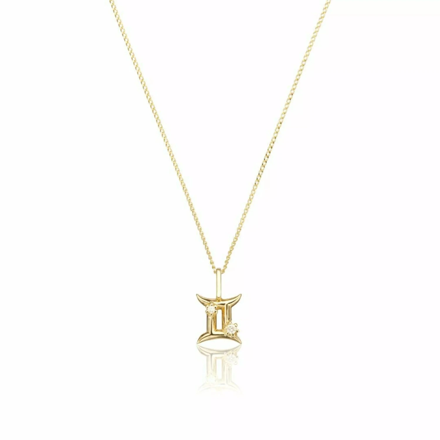 Solid Gold Genuine Diamond Zodiac Necklace - Image 11