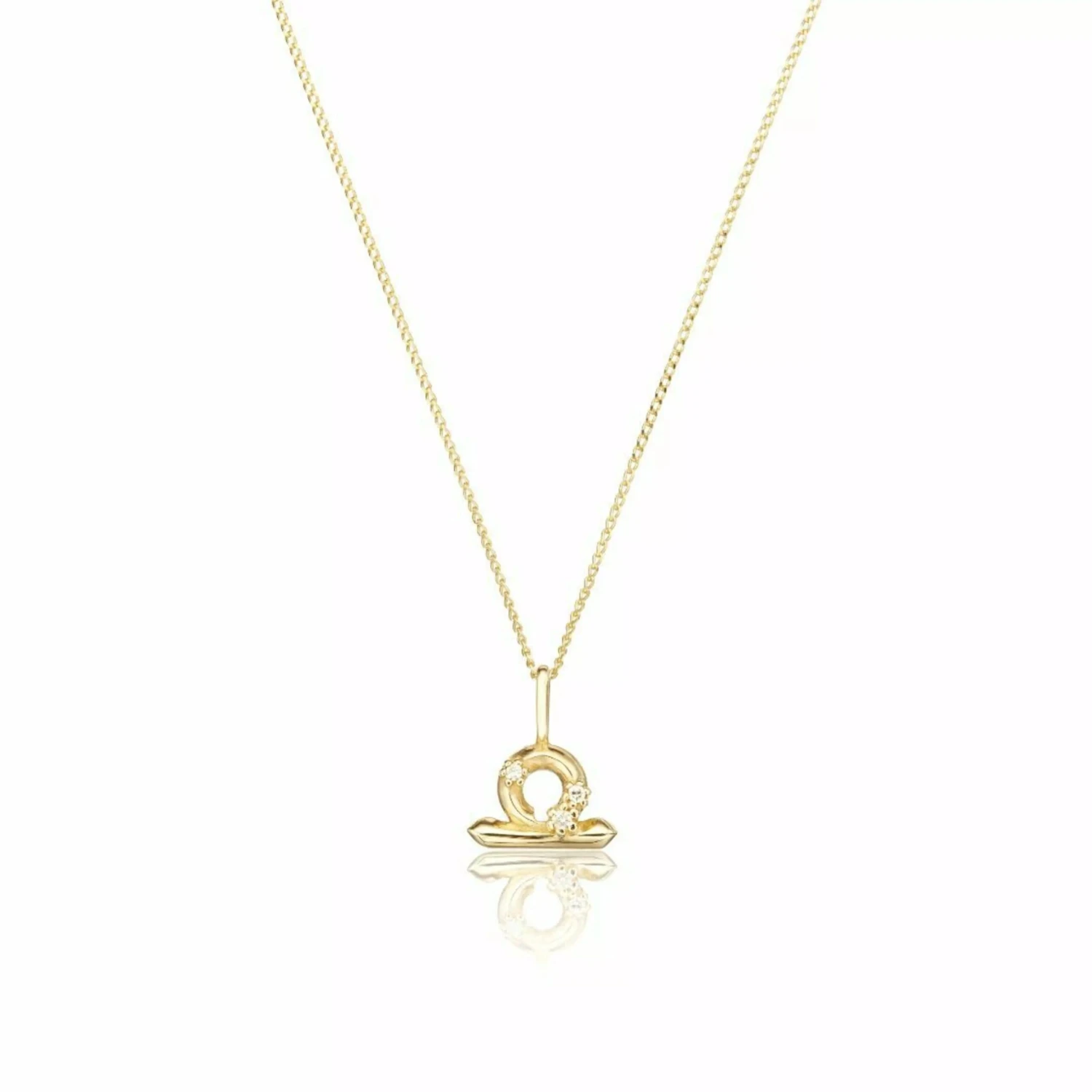 Solid Gold Genuine Diamond Zodiac Necklace - Image 14