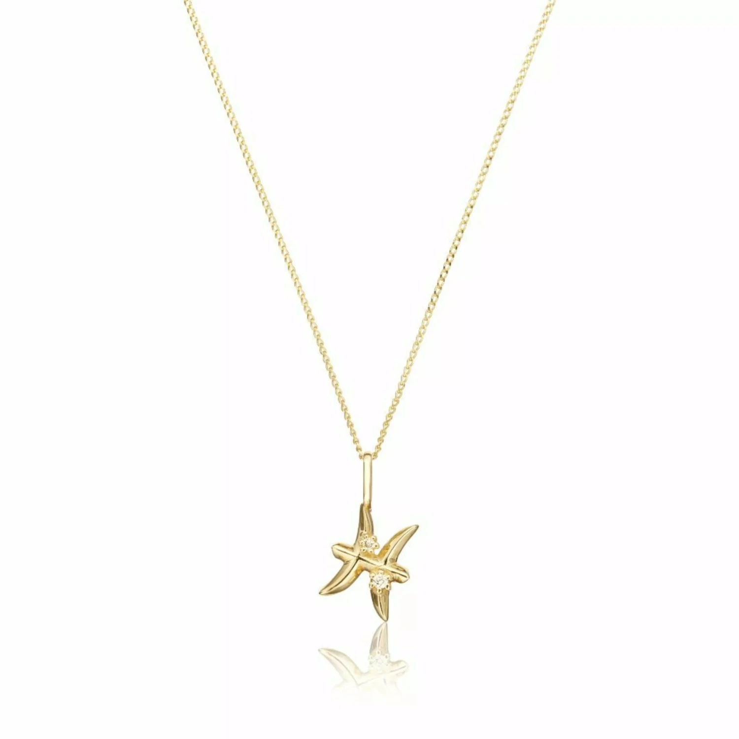 Solid Gold Genuine Diamond Zodiac Necklace - Image 18