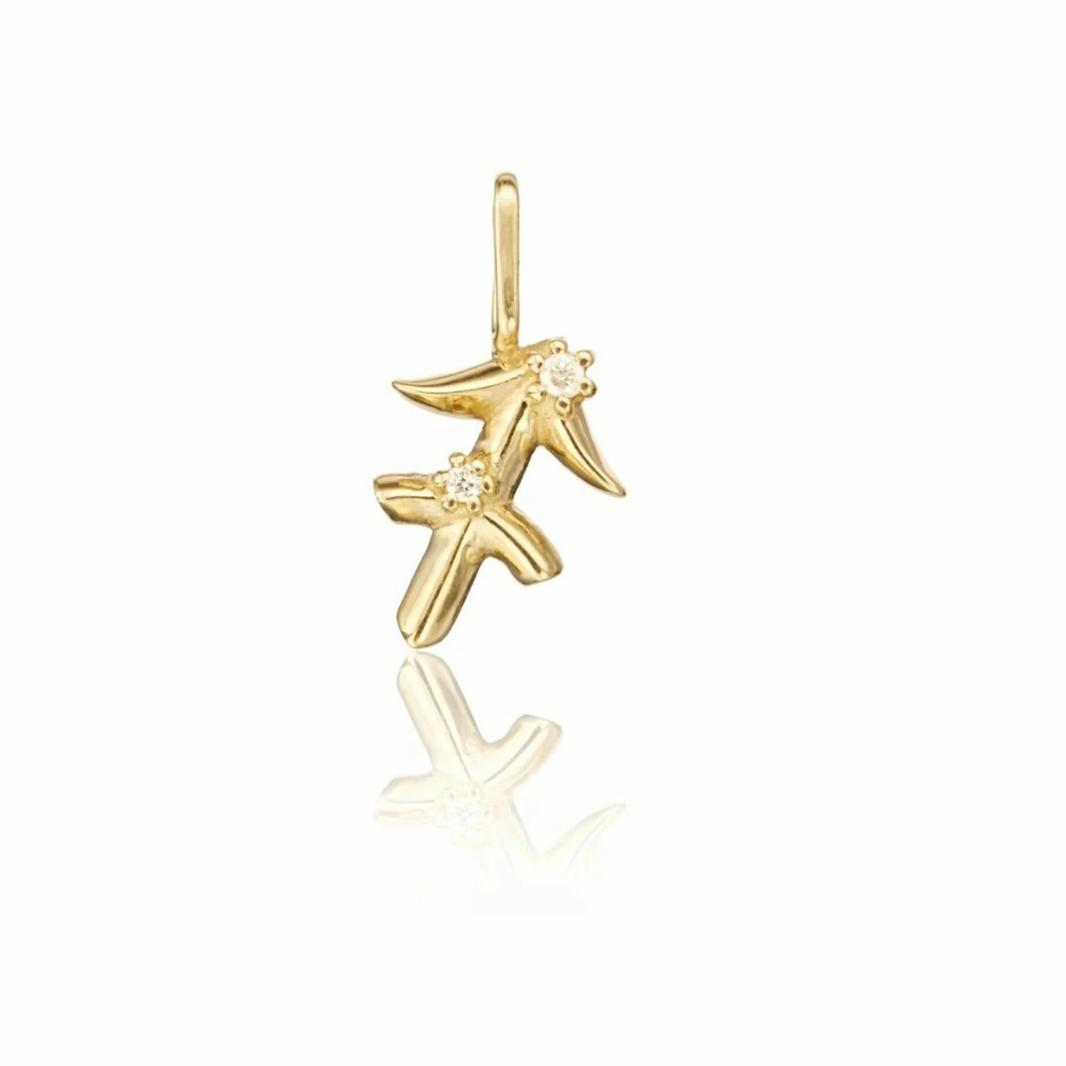 Solid Gold Genuine Diamond Individual Zodiac Charm - Image 12