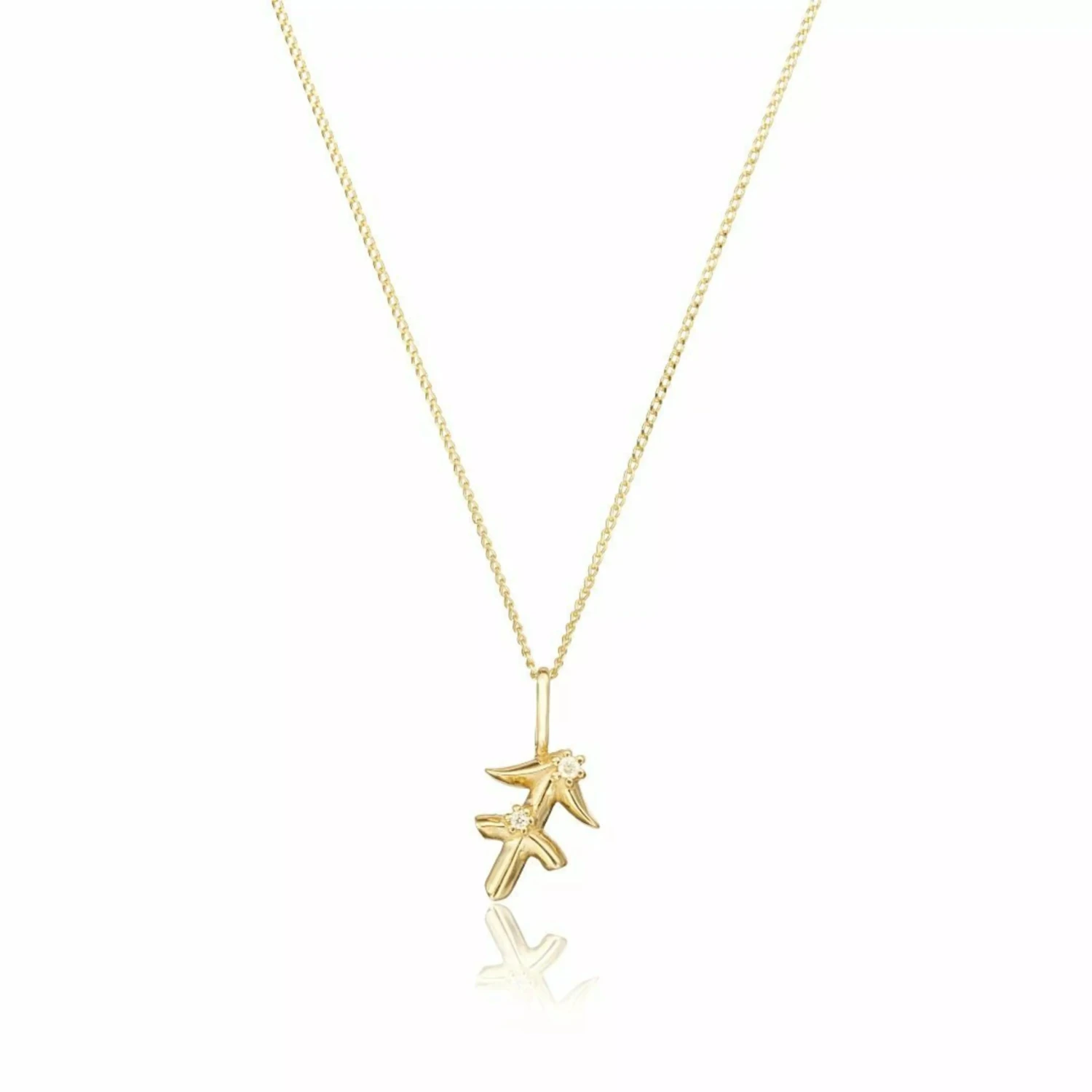 Solid Gold Genuine Diamond Zodiac Necklace - Image 16