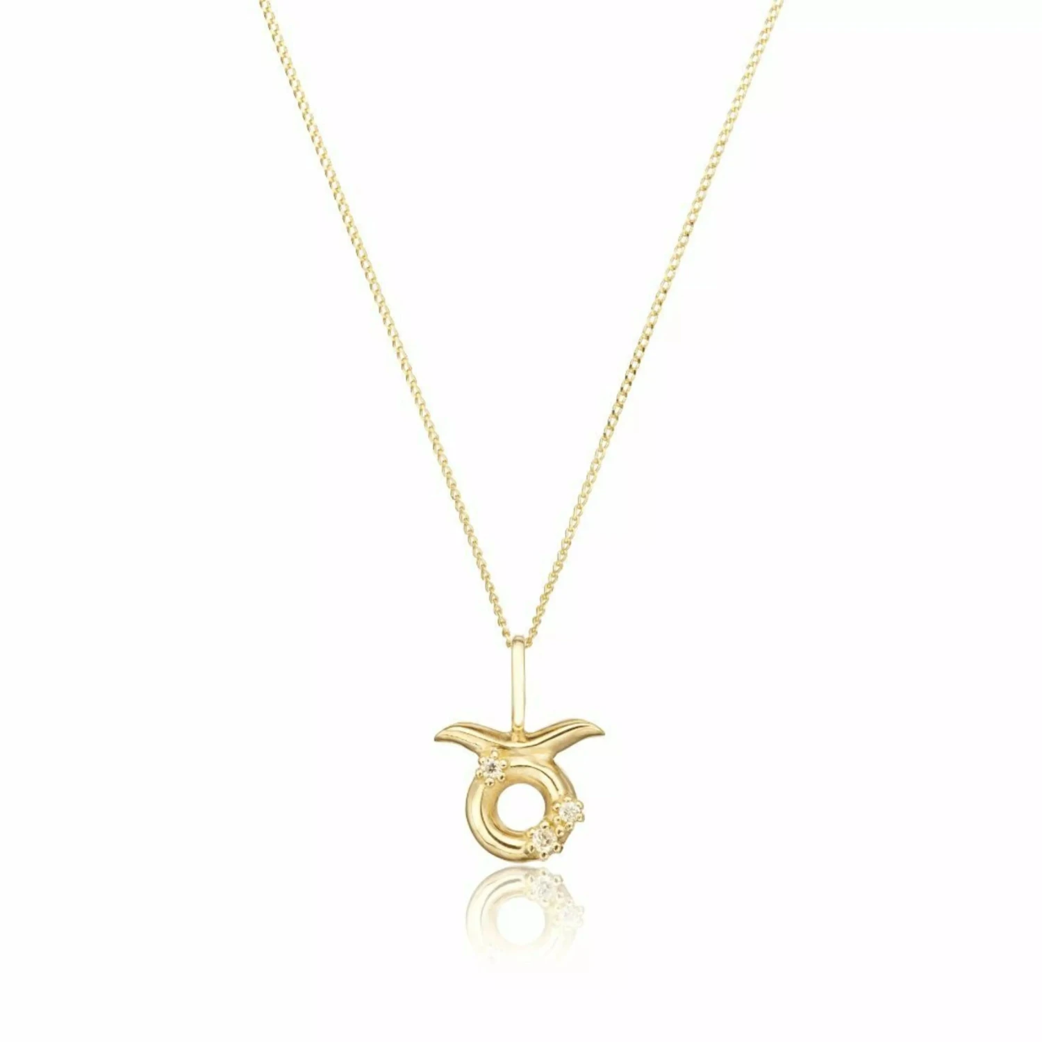 Solid Gold Genuine Diamond Zodiac Necklace - Image 10