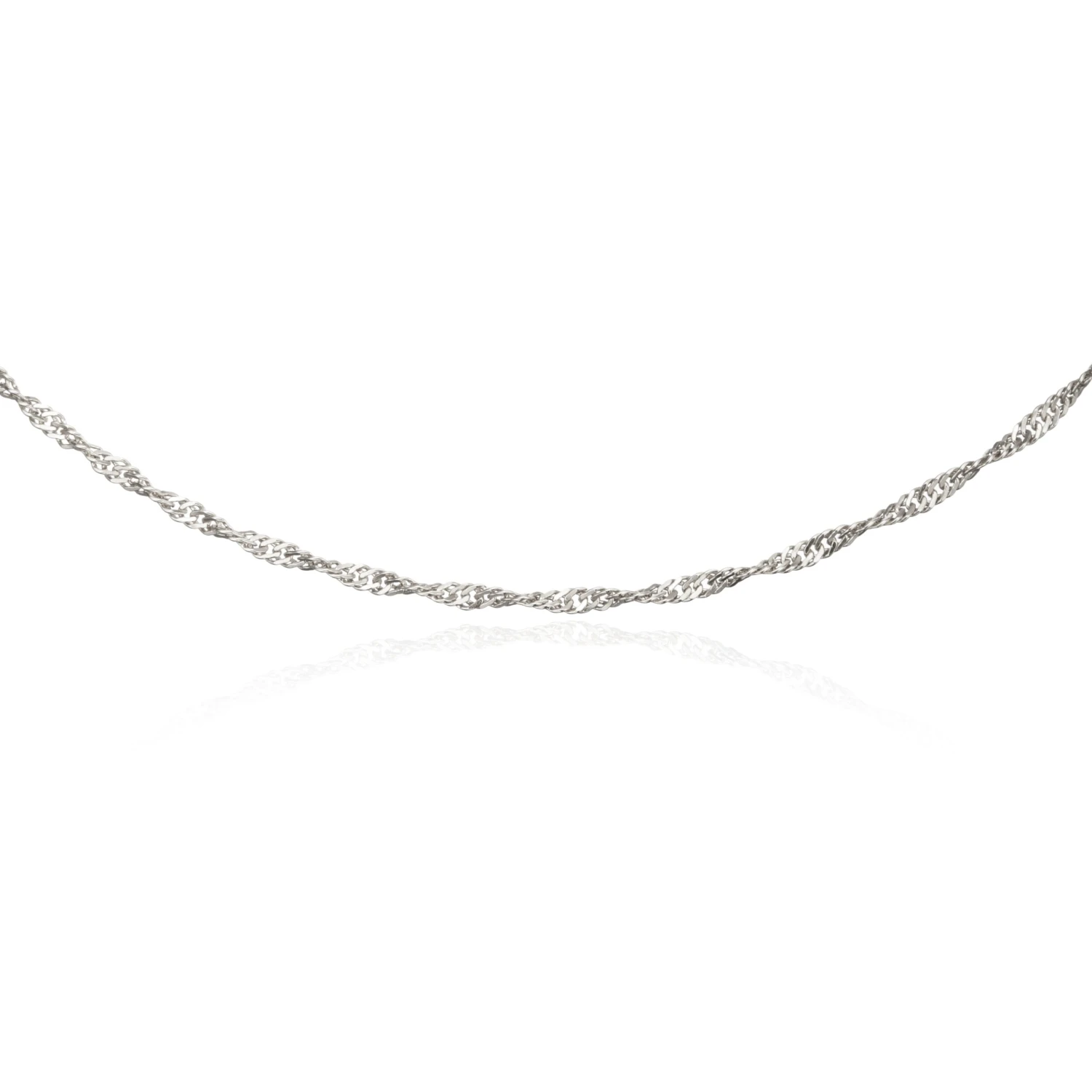 Silver Twisted Rope Chain Necklace - Image 4