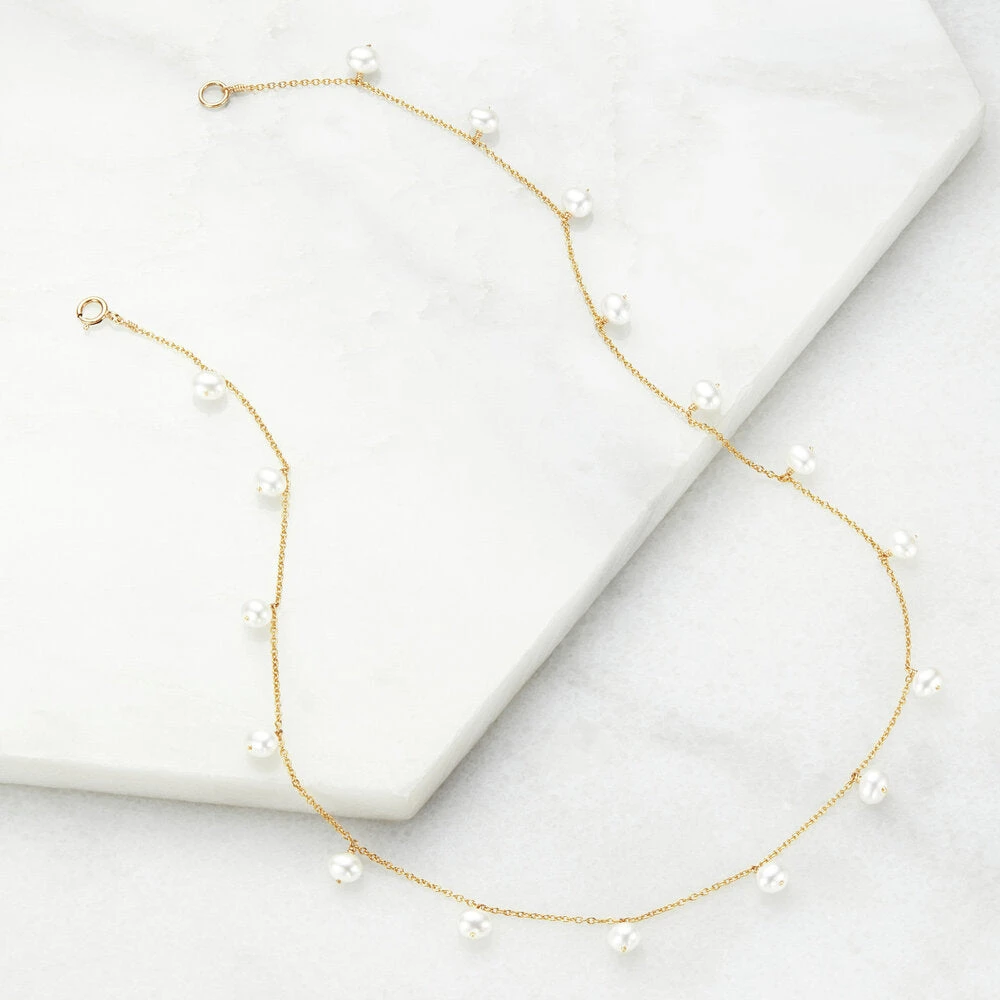Gold Pearl Drop Choker - Image 3