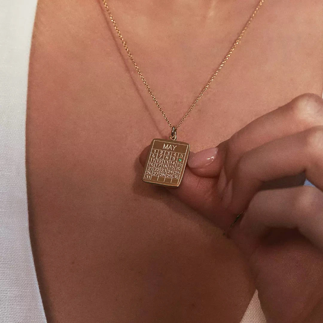 Gold Special Date Calendar Necklace - Image 2