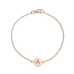Rose Gold Personalised Disc Bracelet