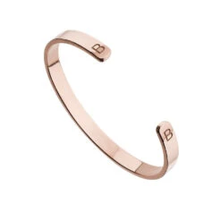 Rose Gold Thick Engraved Bangle