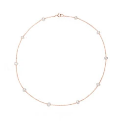 Rose Gold Ten Pearl Choker