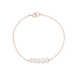Rose Gold Cluster Pearl Bracelet