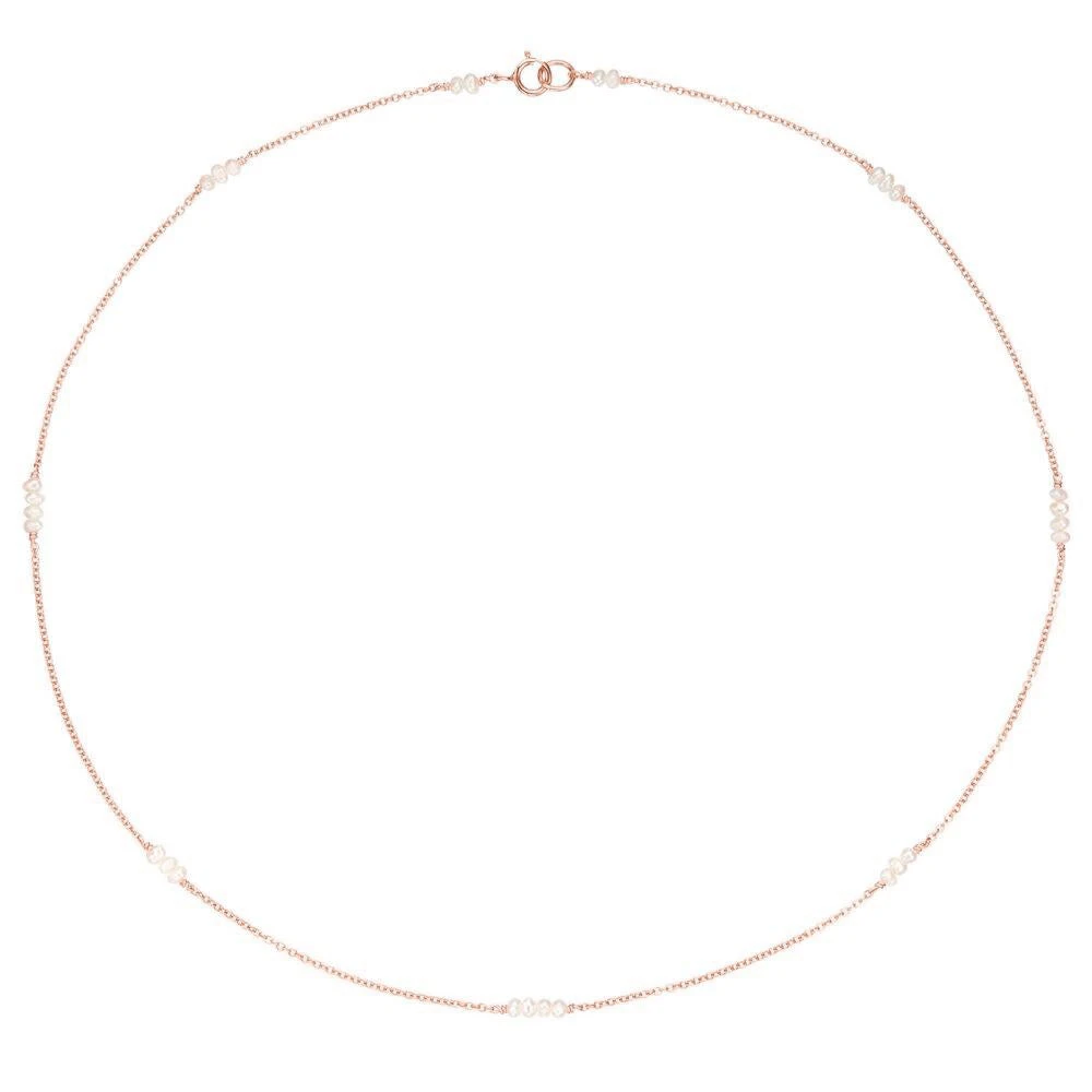 Rose Gold Mini Pearl Choker