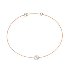 Rose Gold Large Pearl Anklet