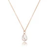 Rose Gold Large Single Pearl Necklace