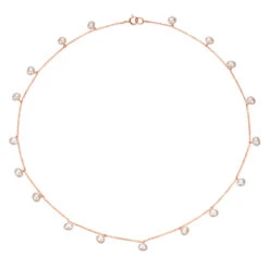 Rose Gold Pearl Drop Choker