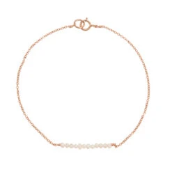 Rose Gold Small Pearl Cluster Bracelet