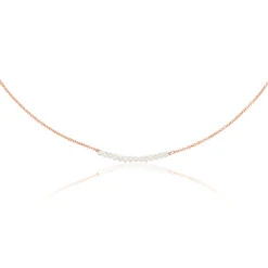 Rose Gold Small Pearl Cluster Choker