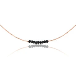 Rose Gold Spinel Gemstone Cluster Choker