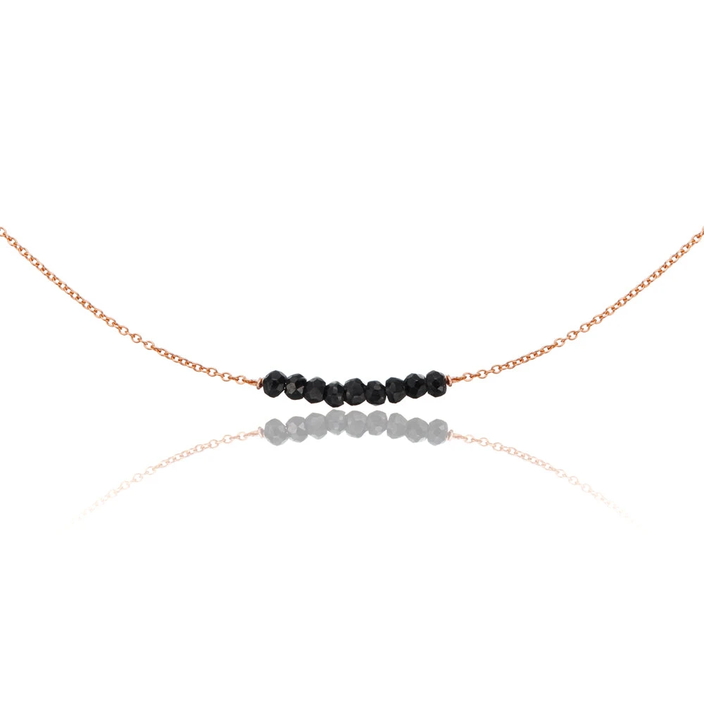 Rose Gold Spinel Gemstone Cluster Choker
