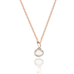 Rose Gold Single Pearl Necklace
