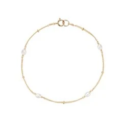 Gold Seed Pearl Satellite Bracelet