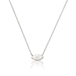 Silver Evil Eye Necklace