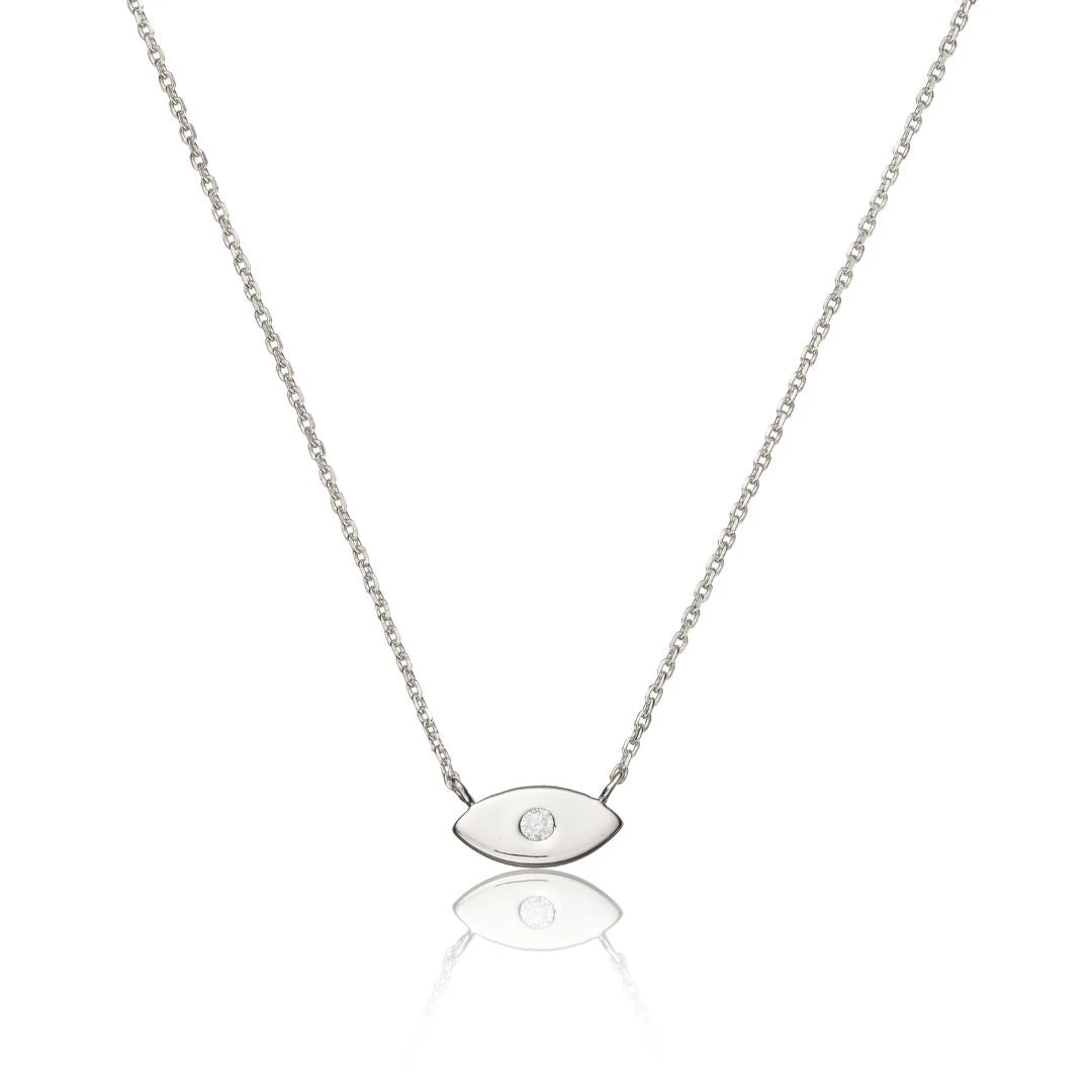 Silver Evil Eye Necklace