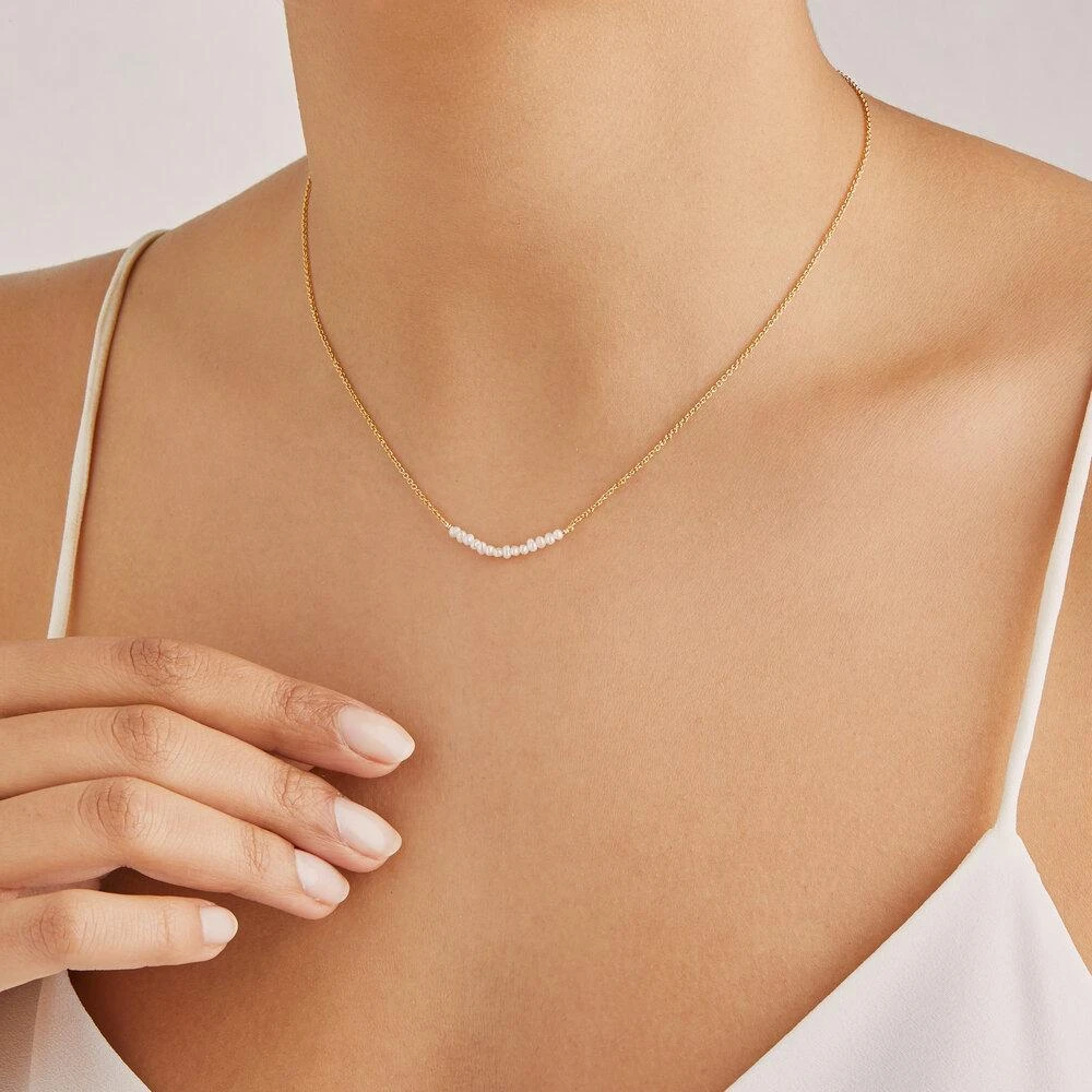 Rose Gold Small Pearl Cluster Choker - Image 3