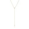 Gold Diamond Style Lariat Necklace