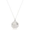 Silver St Christopher Octagonal Medallion Necklace