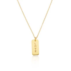 Gold Personalised Tag Necklace