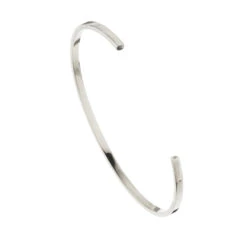 Silver Thin Engraved Bangle