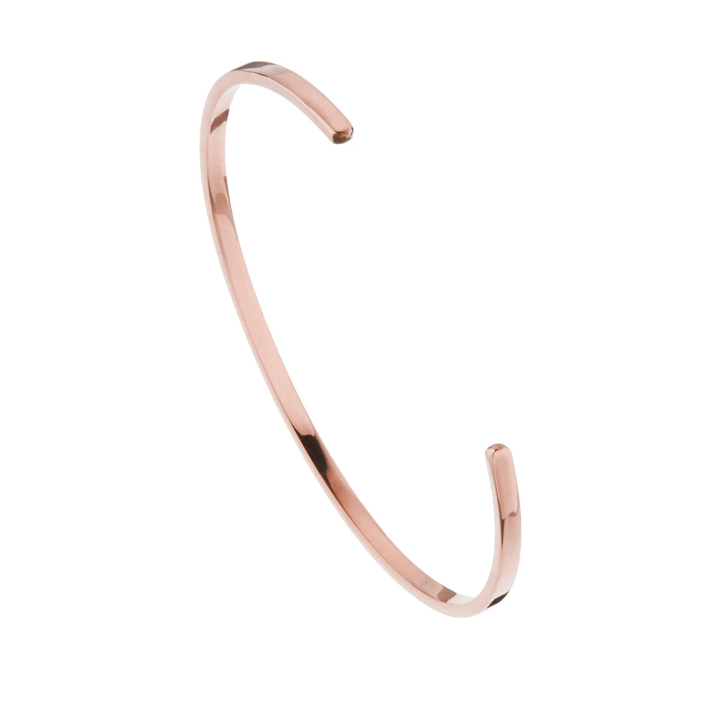 Rose Gold Thin Engraved Bangle