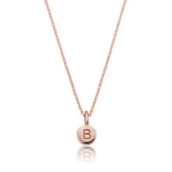 Rose Gold Extra Small Personalised Disc Necklace
