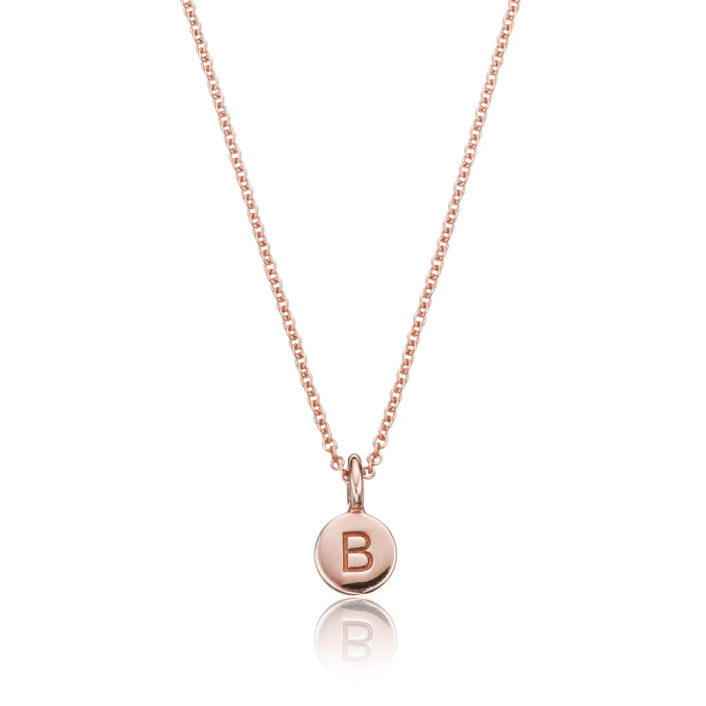 Rose Gold Extra Small Personalised Disc Necklace