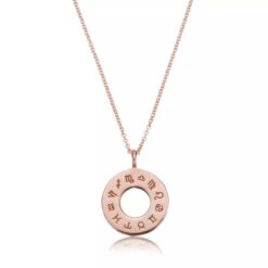 Rose Gold Zodiac Birthstone Necklace