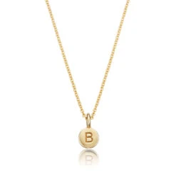 Gold Extra Small Personalised Disc Necklace